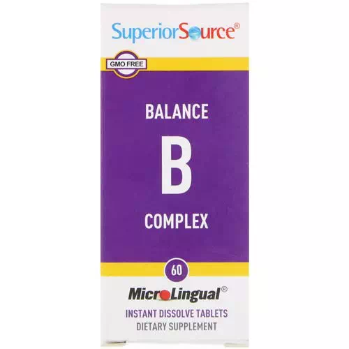 Superior Source, Balance B Complex, 60 MicroLingual Instant Dissolve Tablets Review