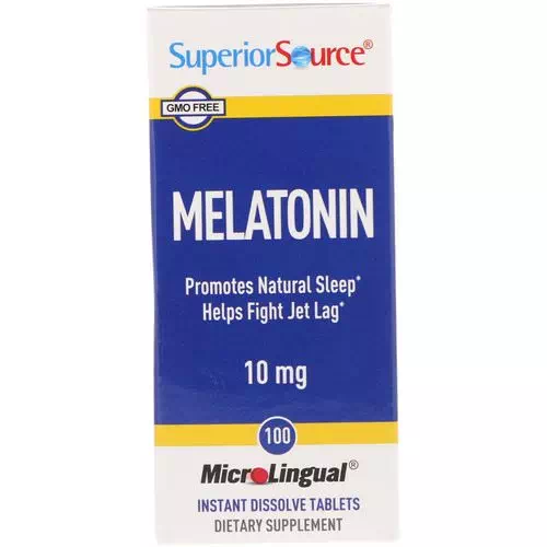 Superior Source, Melatonin, 10 mg, 100 MicroLingual Instant Dissolve Tablets Review