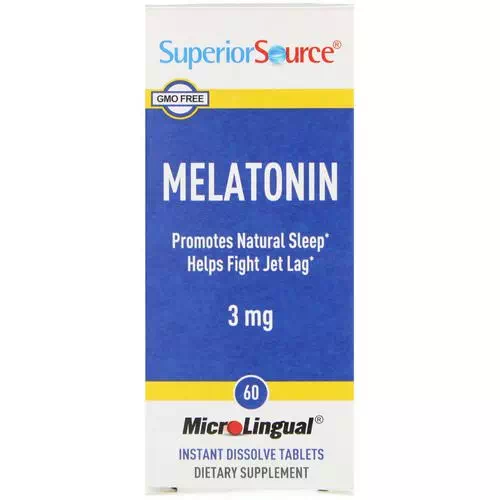 Superior Source, Melatonin, 3 mg, 60 MicroLingual Instant Dissolve Tablets Review