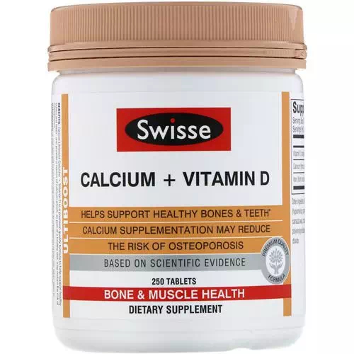 Swisse, Ultiboost, Calcium + Vitamin D, 250 Tablets Review