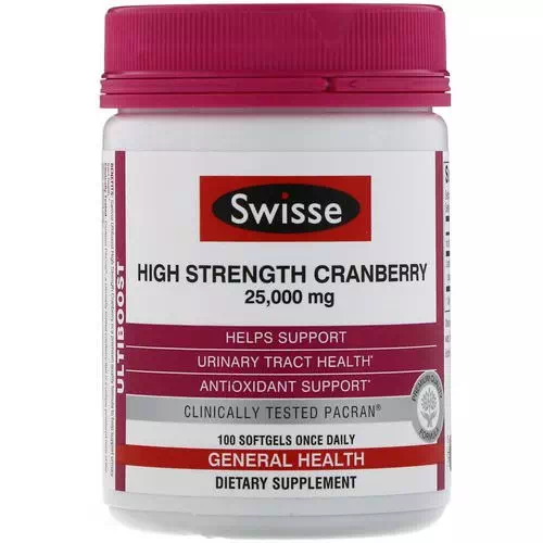 Swisse, Ultiboost, High Strength Cranberry, 25,000 mg, 100 Softgels Review