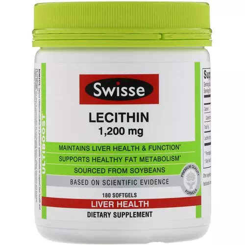 Swisse, Ultiboost, Lecithin, 1,200 mg, 180 Capsules Review