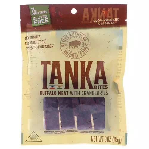 Tanka, Bites, Buffalo Meat with Cranberries, Slow-Smoked Original, 30 oz (85 g) Review
