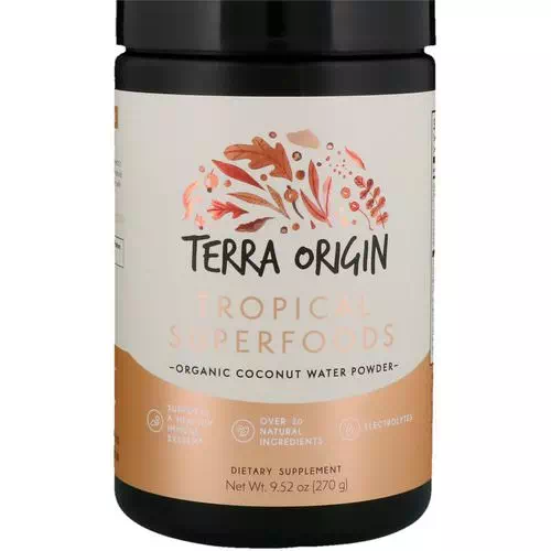 Terra Origin, Tropical Superfoods, Organic Coconut Water Powder, 9.52 oz (270 g) Review