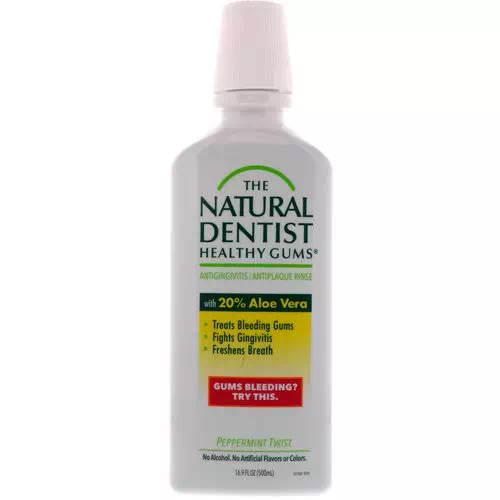 The Natural Dentist, Healthy Gums, Antigingivitis / Antiplaque Rinse, Peppermint Twist, 16.9 fl oz (500 ml) Review