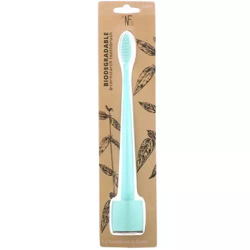 The Natural Family Co, Biodegradable Cornstarch Toothbrush, Rivermint, Soft, 1 Toothbrush & Stand Review