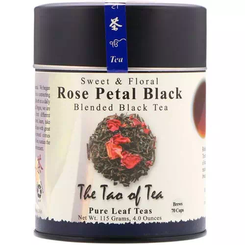 The Tao of Tea, Sweet & Floral Blended Black Tea, Rose Petal Black, 4 oz (115 g) Review