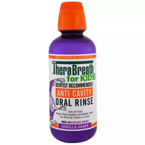 TheraBreath, Anti Cavity Oral Rinse for Kids, Gorilla Grape, 16 fl oz (473 ml) Review