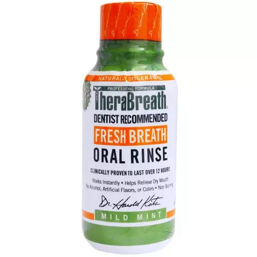 TheraBreath, Fresh Breath Oral Rinse, Mild Mint Flavor, 3 fl oz (88.7 ml) Review
