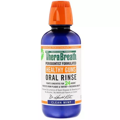 TheraBreath, Healthy Gums Oral Rinse, Clean Mint Flavor, 16 fl oz (473 ml) Review