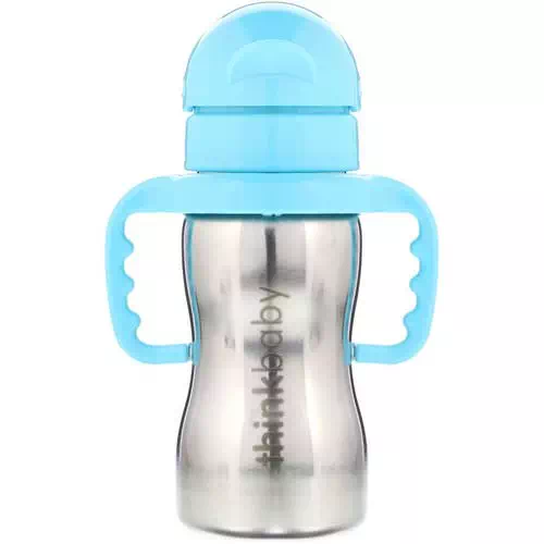 Think, Thinkbaby, Thinkster of Steel Bottle, Blue, 1 Straw Bottle, 9 oz (260 ml) Review