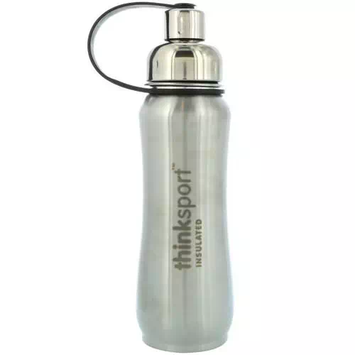 Think, Thinksport, Insulated Sports Bottle, Silver, 17 oz (500ml) Review