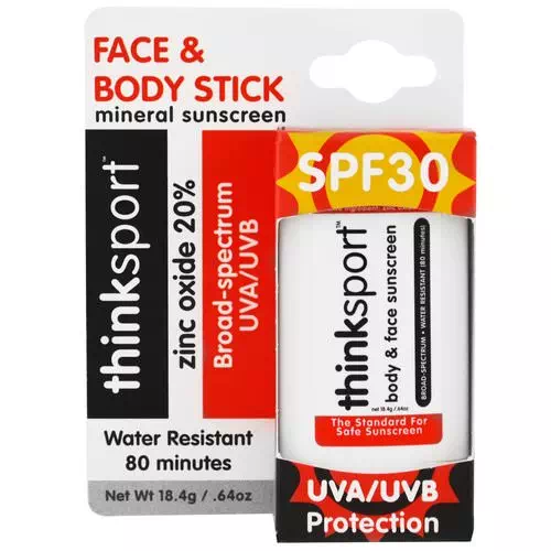 Think, Thinksport, Sunscreen Stick, SPF 30, 0.64 oz (18.4 g) Review