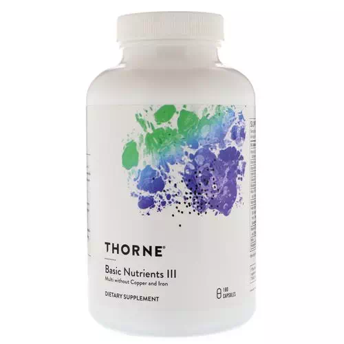 Thorne Research, Basic Nutrients III, Multi without Copper and Iron, 180 Capsules Review