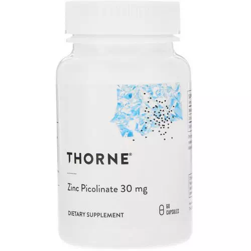 Thorne Research, Zinc Picolinate, 30 mg, 60 Capsules Review