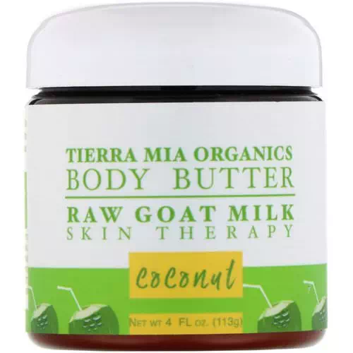 Tierra Mia Organics, Body Butter, Raw Goat Milk, Skin Therapy, Coconut, 4 fl oz (113 g) Review