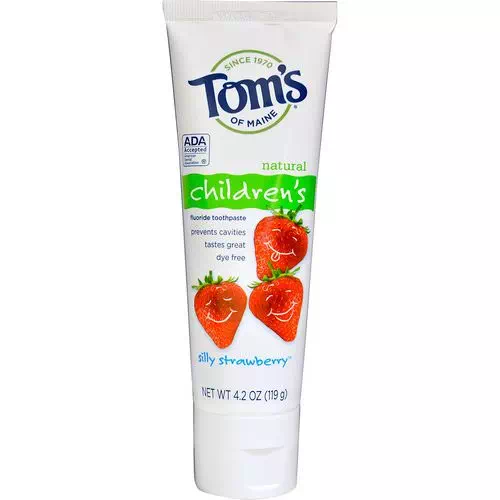 Tom's of Maine, Natural Children's Fluoride Toothpaste, Silly Strawberry, 4.2 oz (119 g) Review