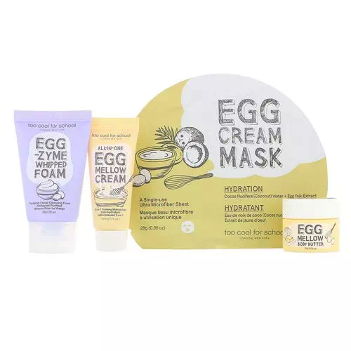 Too Cool for School, Egg-ssential Skincare Mini Set, 4 Piece Set Review