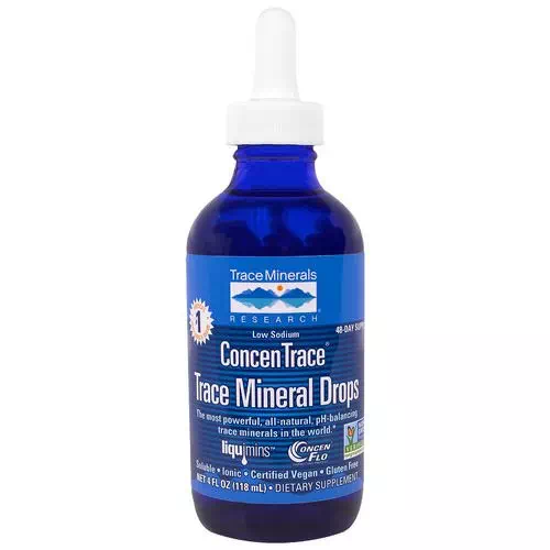 Trace Minerals Research, ConcenTrace, Trace Mineral Drops, Dropper Bottle, 4 fl oz (118 ml) Review