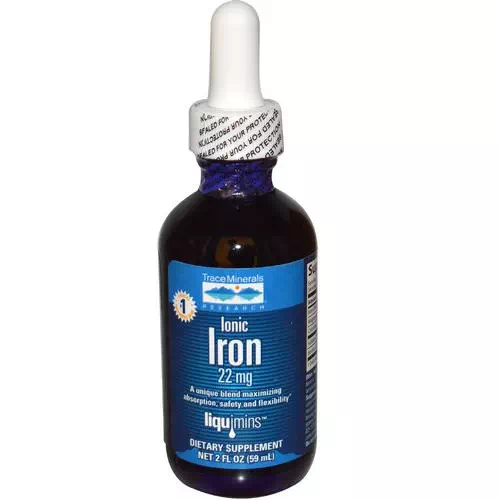 Trace Minerals Research, Ionic Iron, 22 mg, 1.9 fl oz (56 ml) Review