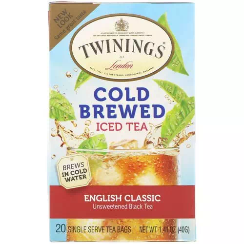 Twinings, Cold Brewed Iced Tea, English Classic, 20 Tea Bags, 1.41 oz (40 g) Review