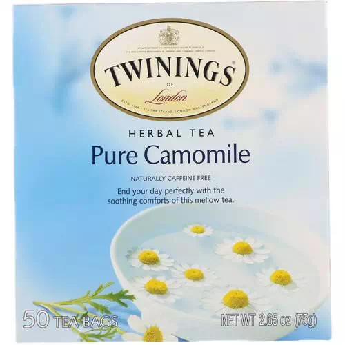 Twinings, Herbal Tea, Pure Camomile, Caffeine Free, 50 Tea Bags, 2.65 oz (75 g) Review