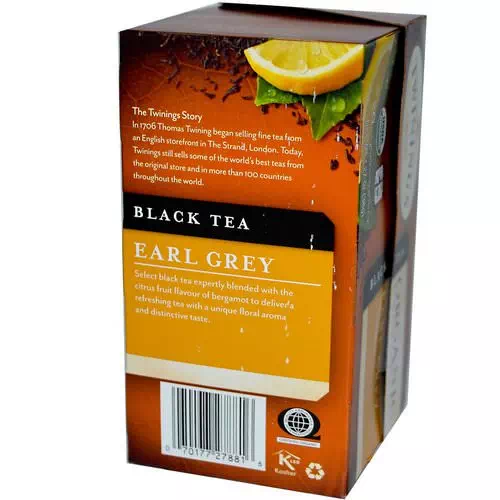 Twinings, Organic Black Tea, Earl Grey, 20 Tea Bags, 1.27 oz (36 g) Review