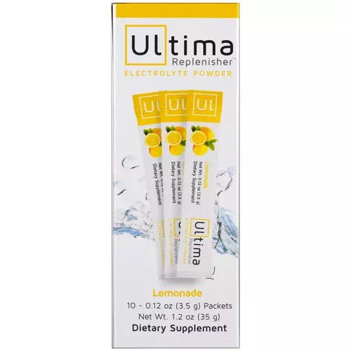 Ultima Replenisher, Electrolyte Powder, Lemonade, 10 Packets, 0.12 oz (3.5 g) Each Review