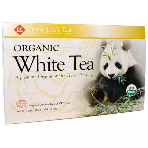 Uncle Lee's Tea, Organic White Tea, 100 Tea Bags, 5.29 oz (150 g) Review