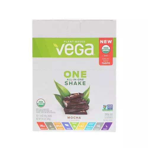 Vega, One, All-In-One Shake, Mocha, 10 Packets, 1.4 oz (40 g) Each Review