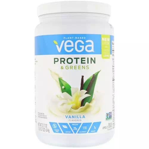 Vega, Protein & Greens, Vanilla Flavored, 1.35 lbs (614 g) Review