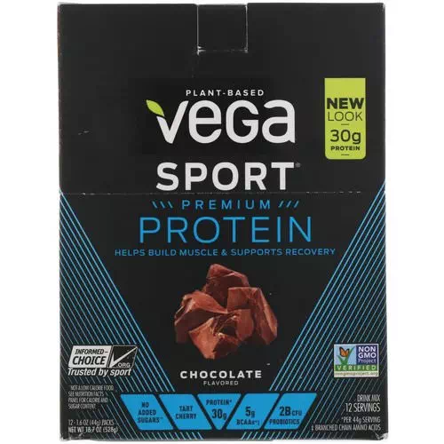 Vega, Protein, Chocolate, 12 Pack, 1.6 oz (44 g) Each Review