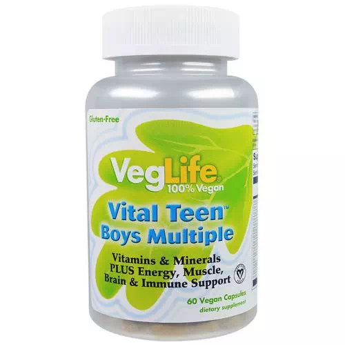 VegLife, Vital Teen Boys Multiple, 60 Vegan Capsules Review