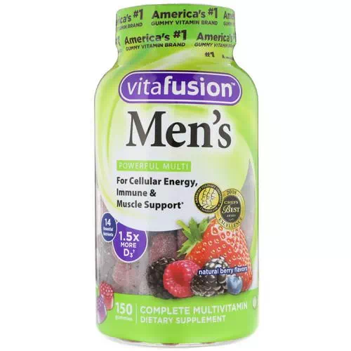 VitaFusion, Men's Complete Multivitamin, Natural Berry Flavors, 150 Gummies Review