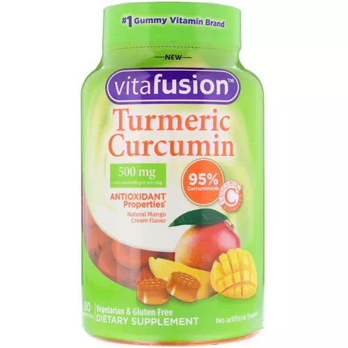 VitaFusion, Turmeric Curcumin, Natural Mango Cream Flavor, 500 mg, 60 Gummies Review