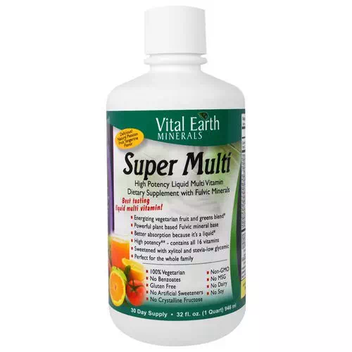 Vital Earth Minerals, Super Multi, Natural Passion Fruit Tangerine Flavor, 32 fl oz (946 ml) Review