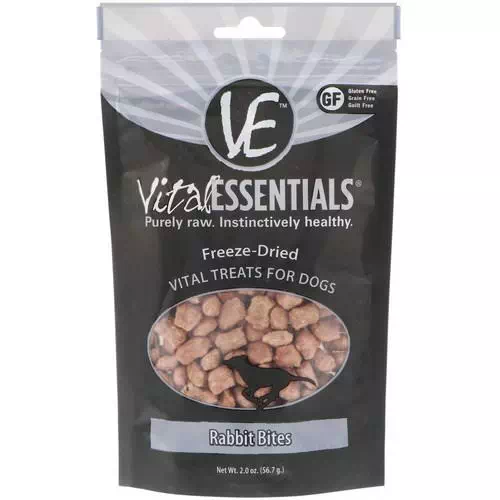 Vital Essentials, Freeze-Dried Vital Treats For Dogs, Rabbit Bites, 2.0 oz (56.7 g) Review