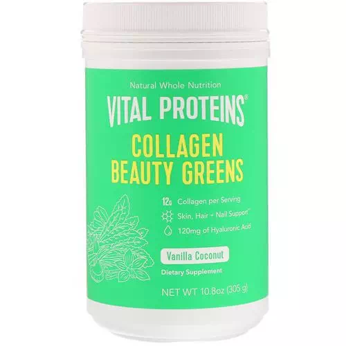 Vital Proteins, Collagen Beauty Greens, Vanilla Coconut, 10.8 oz (305 g) Review