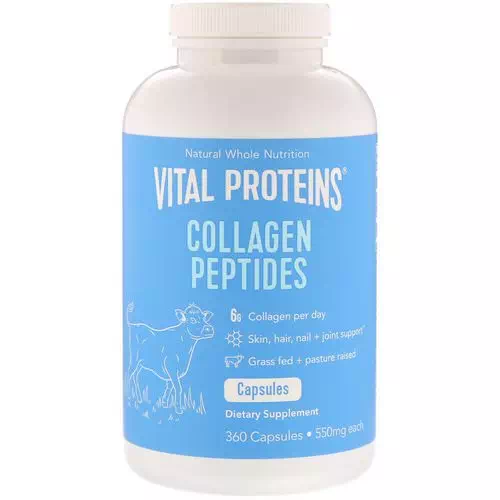 Vital Proteins, Collagen Peptides, 550 mg, 360 Capsules Review
