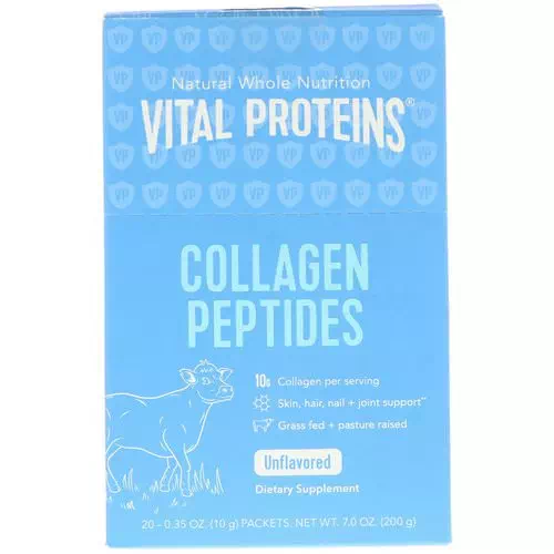 Vital Proteins, Collagen Peptides, Unflavored, 20 Packets, 0.35 oz (10 g) Each Review