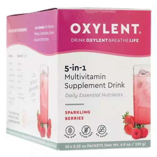 Vitalah, Oxylent, Multivitamin Supplement Drink, Sparkling Berries, 30 Packets, 0.23 oz (6.4 g) Each Review
