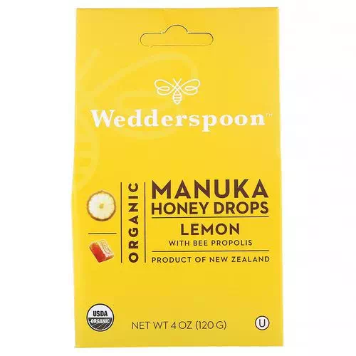 Wedderspoon, Organic Manuka Honey Drops, Lemon With Bee Propolis, 4 oz (120 g) Review