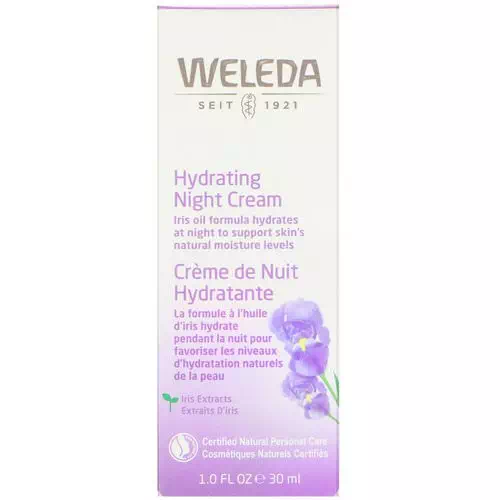Weleda, Hydrating Night Cream, Iris Extracts, Normal or Dry Skin, 1.0 fl oz (30 ml) Review