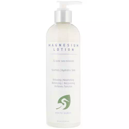White Egret Personal Care, Magnesium Lotion, 12 fl oz (355 ml) Review