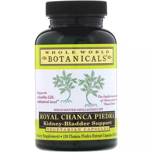 Whole World Botanicals, Royal Chanca Piedra, Kidney-Bladder Support, 400 mg, 120 Vegetarian Capsules Review