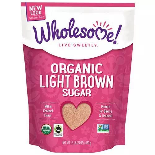 Wholesome, Organic Light Brown Sugar, 1.5 lbs (24 oz.) - 680 g Review