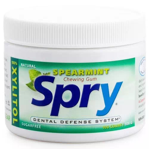 Xlear, Spry, Chewing Gum, Spearmint, Sugar Free, 100 Count (108 g) Review