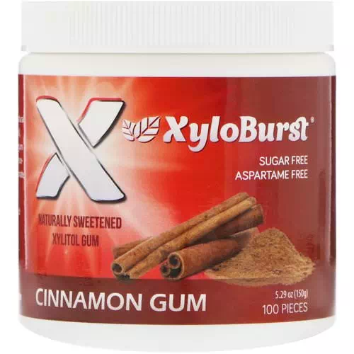 Xyloburst, Xylitol Chewing Gum, Cinnamon, 5.29 oz (150 g), 100 Pieces Review