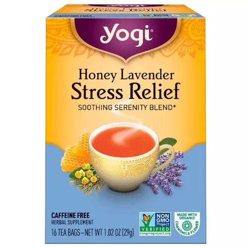 Yogi Tea, Organic, Honey Lavender Stress Relief, Caffeine Free, 16 Tea Bags, 1.02 oz (29 g) Review