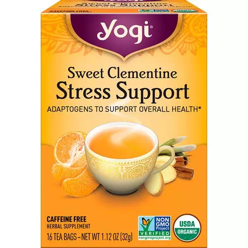 Yogi Tea, Stress Support, Sweet Clementine, Caffeine Free, 16 Tea Bags, 1.12 oz (32 g) Review
